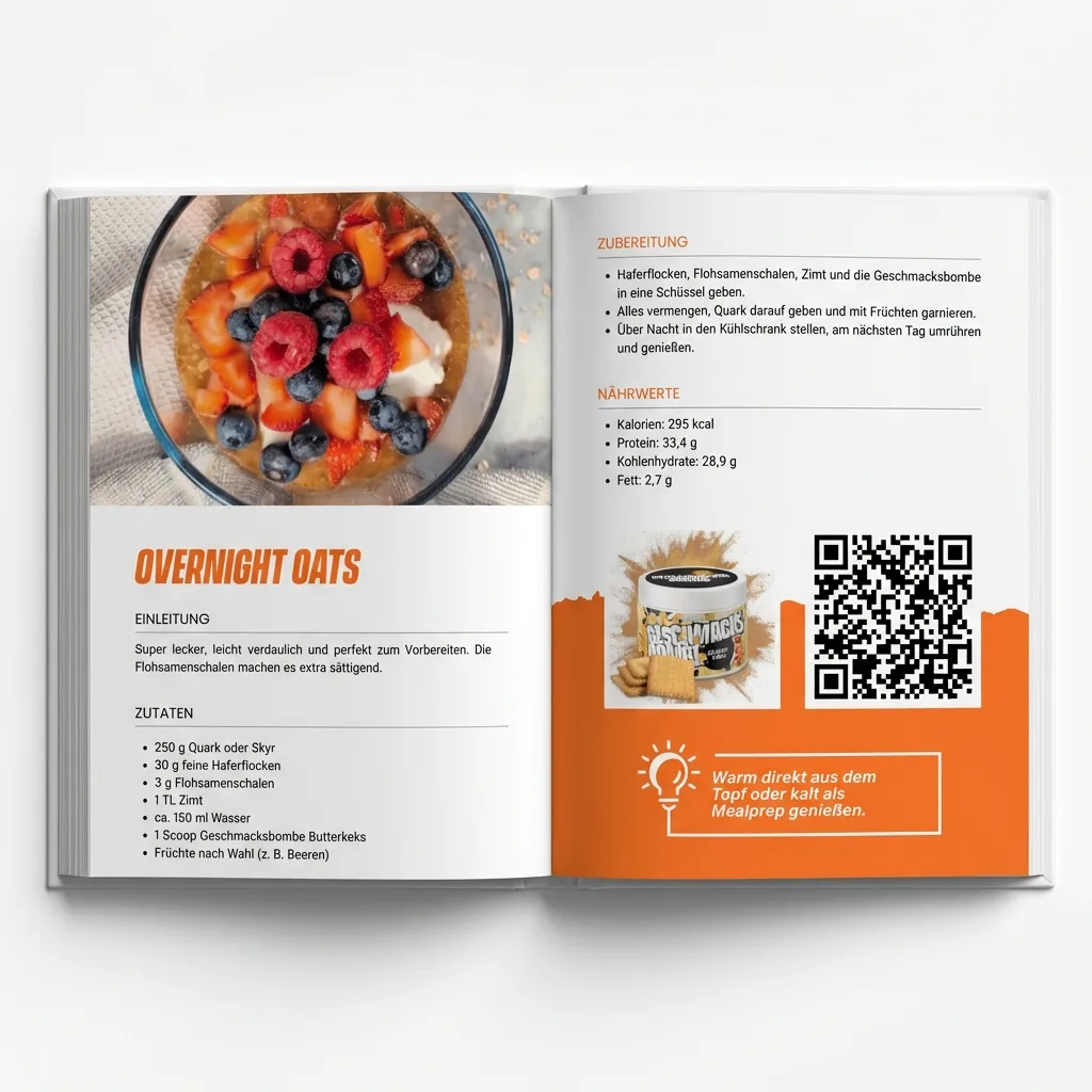 Rezeptbuch aufgeklappt