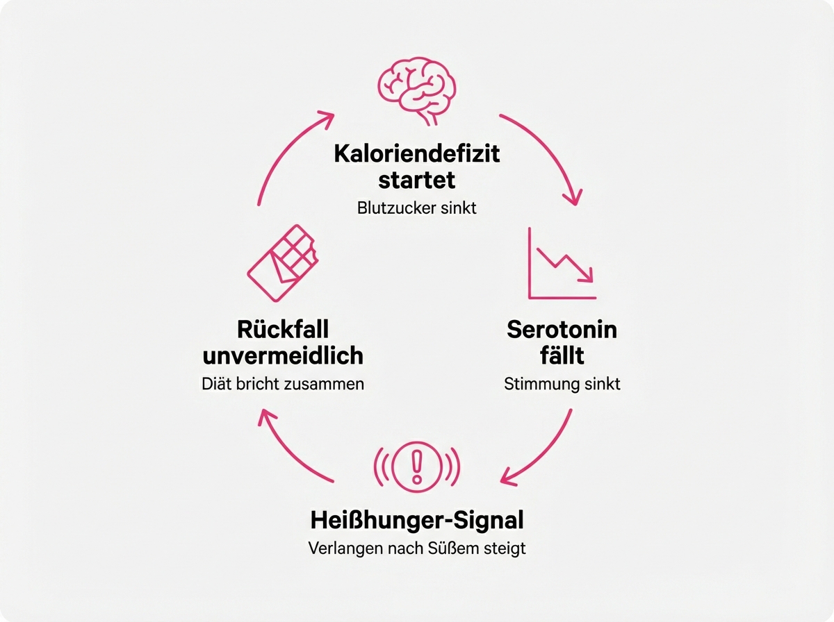 Grafik: Hormoneller Kreislauf bei Heißhunger