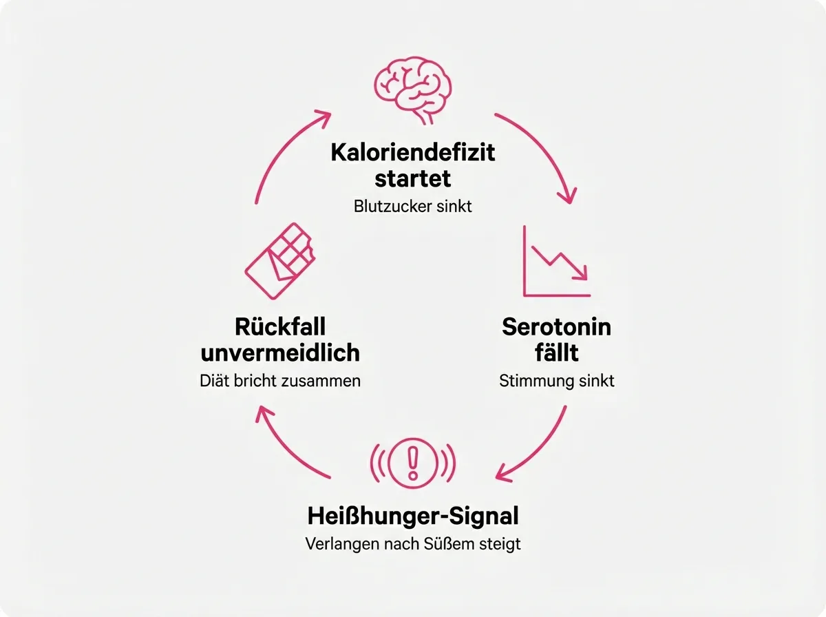 Grafik: Hormoneller Kreislauf bei Heißhunger